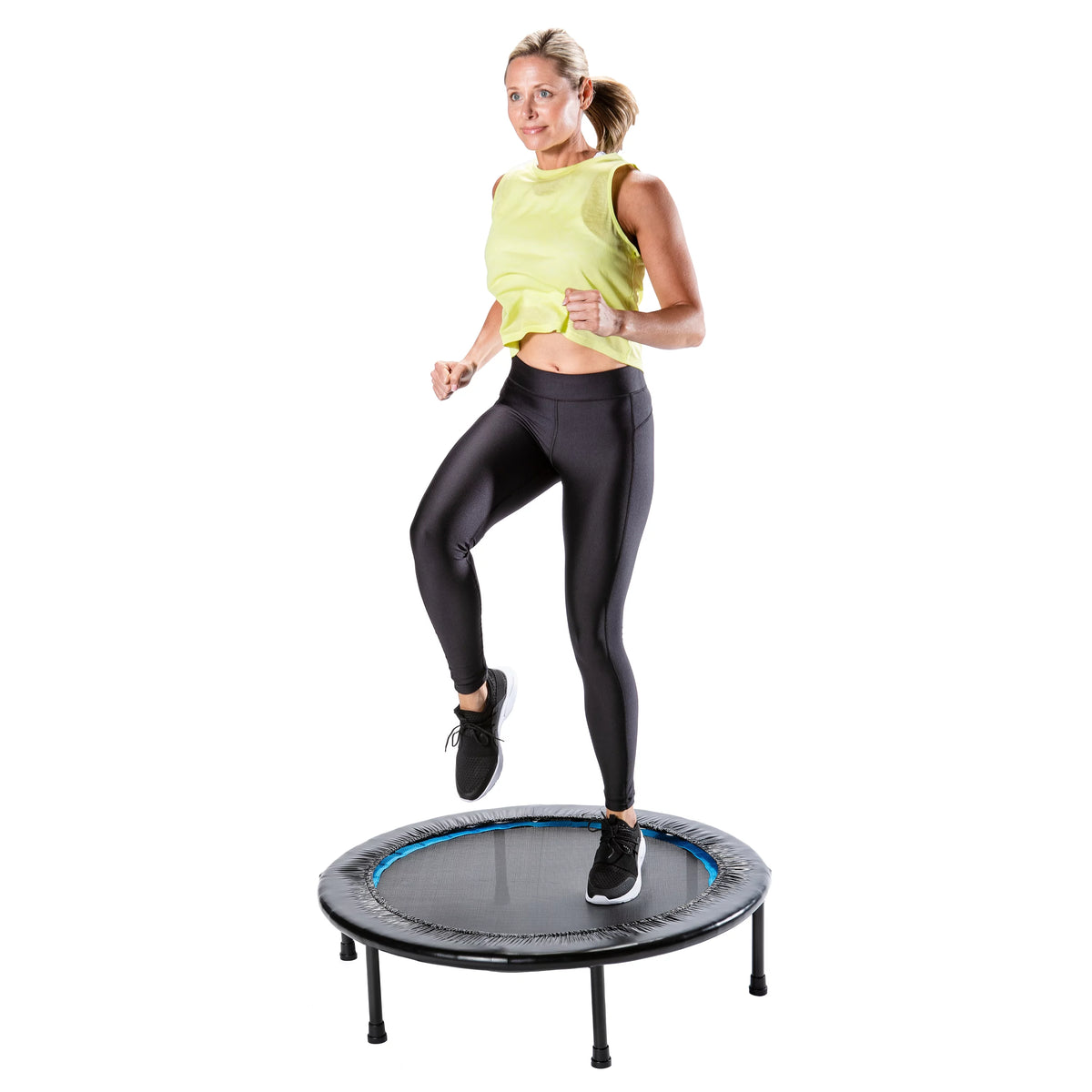Black Trampoline with Monitor and Adjustable Incline C3416