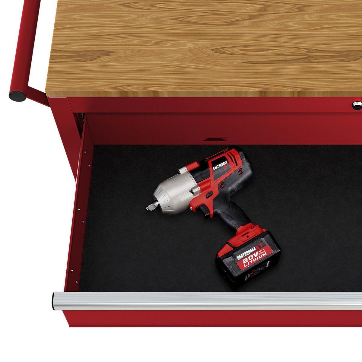 46 in. Mobile Workbench with Solid Wood Top T250