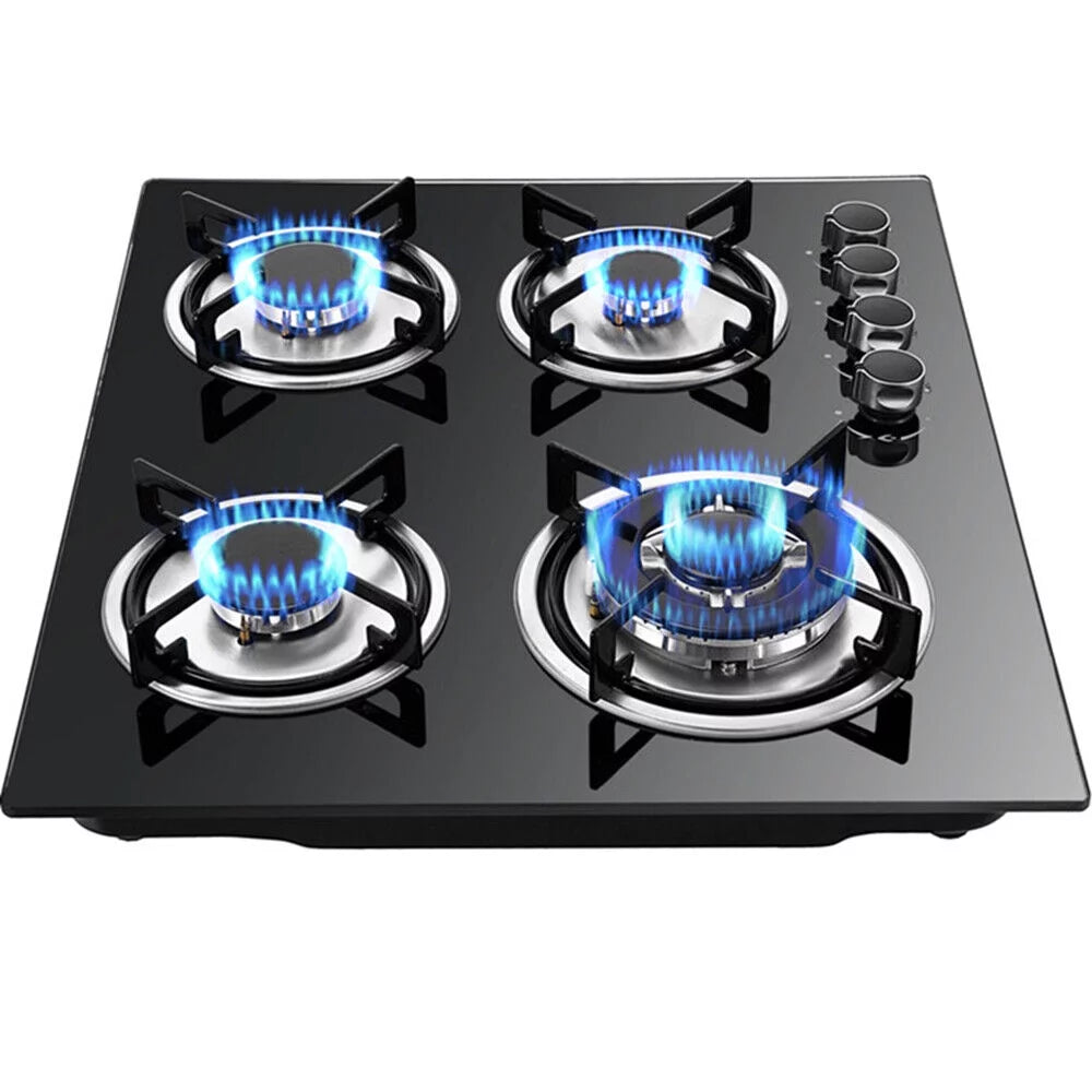 Black 4 Burners Built-In Gas Cooktop I7681