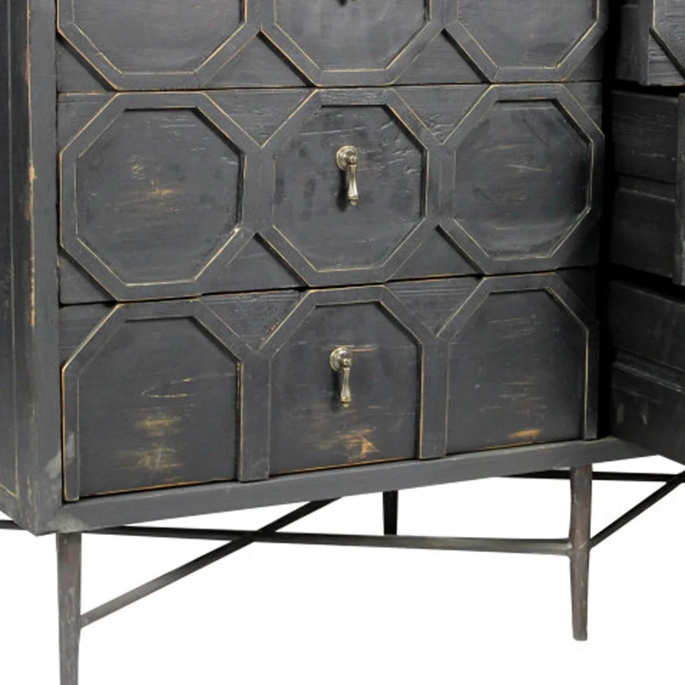 Solid Wood Six Drawer Double Dresser H3283