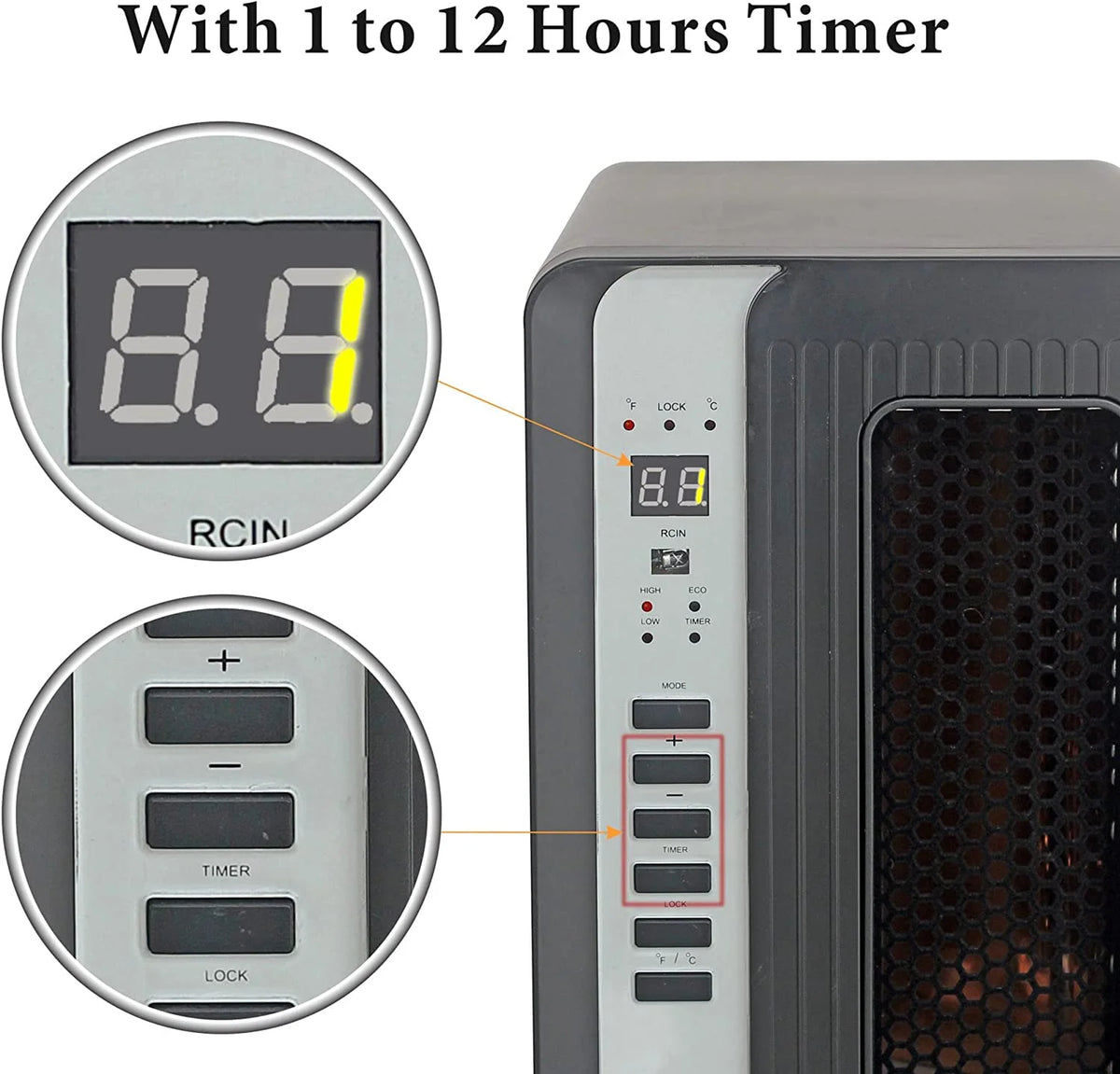 Electric Infrared Quartz Space Heater with Remote L120132