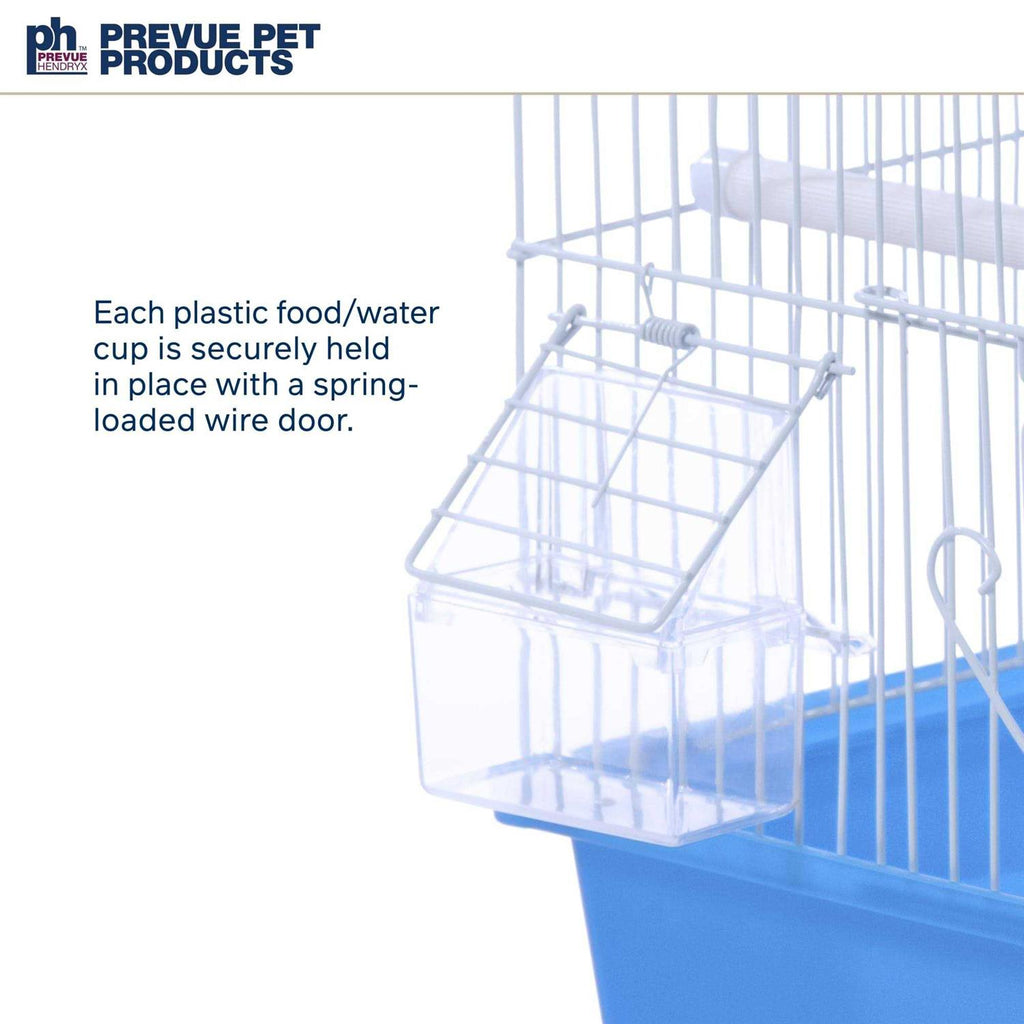 Blue and White Flat Top Bird Cage U514