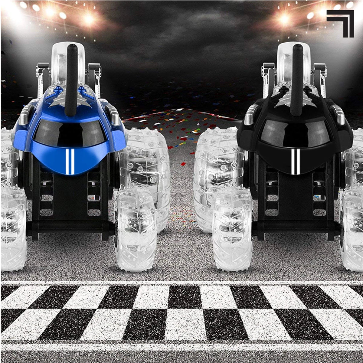 Red Remote Control 360 Spinning Car 2 pcs T536295