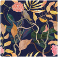 Blue Velvet Floral Canvas Art 22X22 Z943225