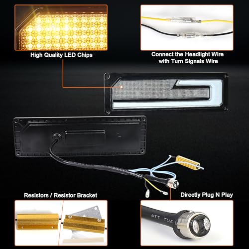 LED Headlight Assembly with DRL Turn Signal W766