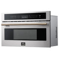 30 Built-In Microwave Oven with Antique Brass Handles Q595486