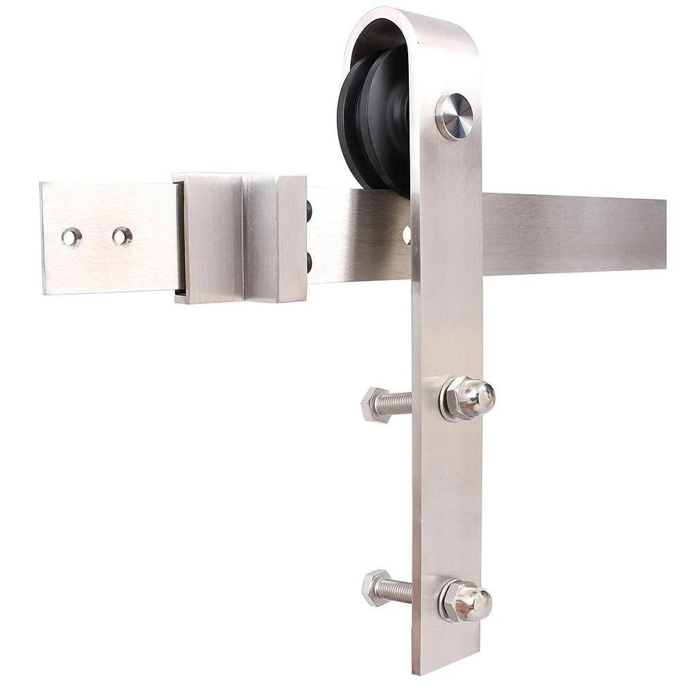 Stained Wooden Sliding Barn Door with Hardware Kit W264