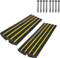 2.5 Inch High 2 Pack Heavy Duty Rubber Curb Ramps P142431