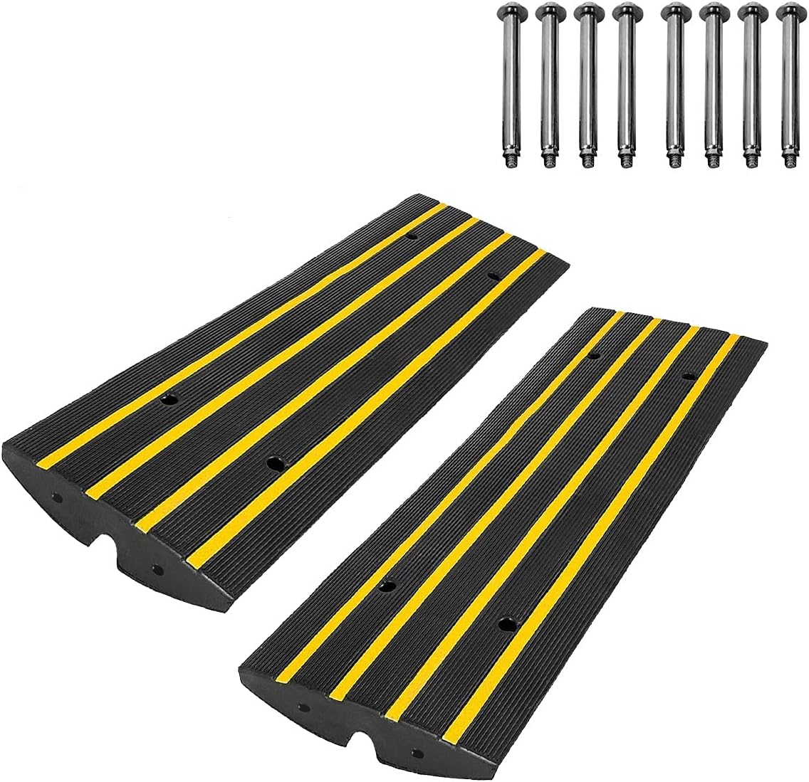 2.5 Inch High 2 Pack Heavy Duty Rubber Curb Ramps P142431