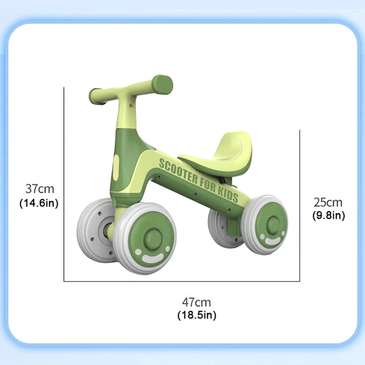 Blue 4 Wheels Toddler Balance Bike K67609