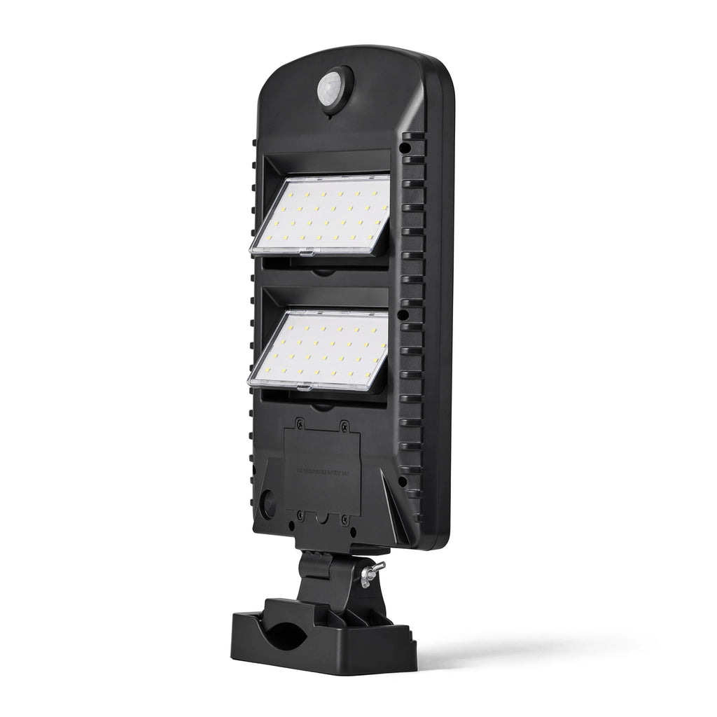 Solar Powered Motion Street and Area Light, Black, 120° Beam Angle D199940