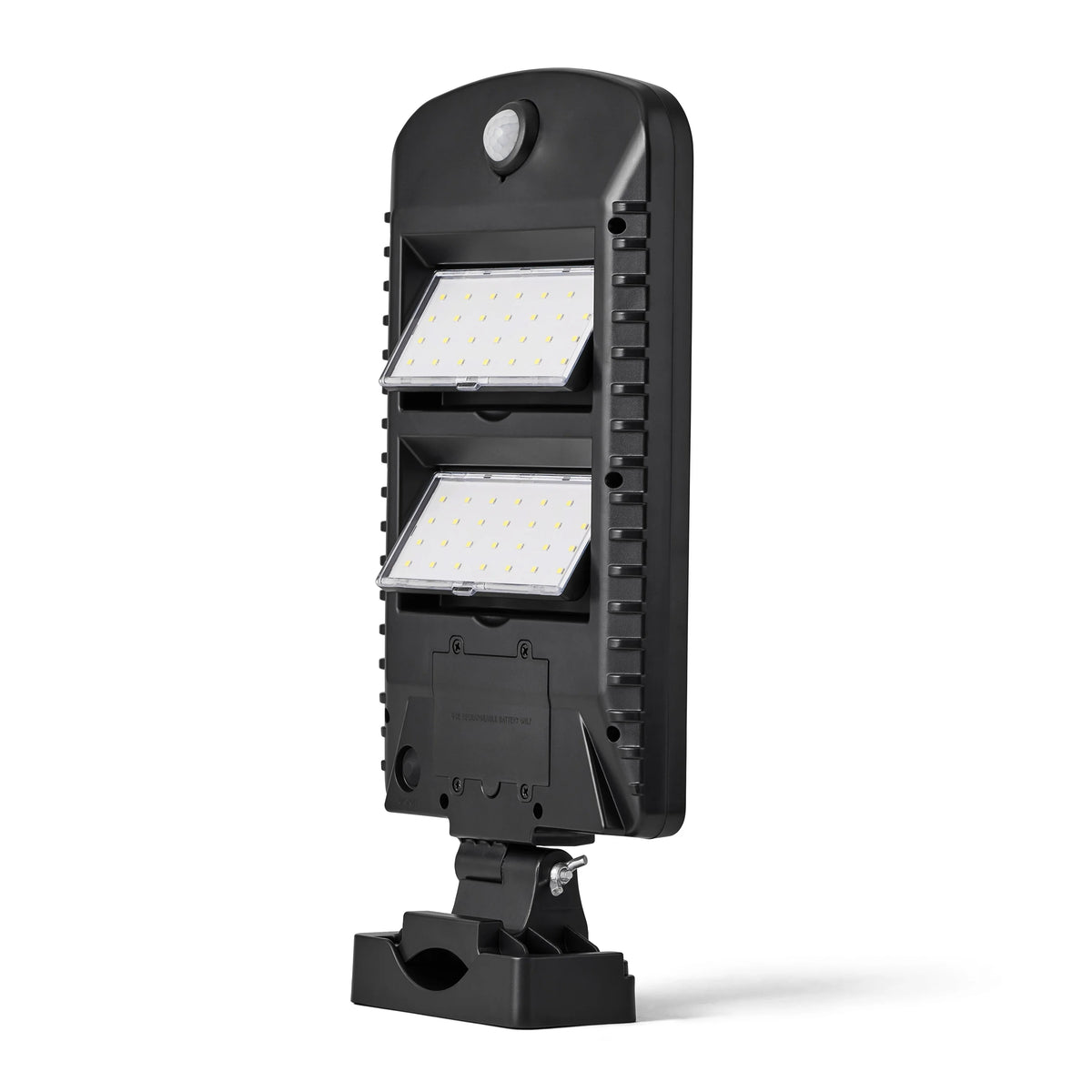 Solar Powered Motion Street and Area Light, Black, 120° Beam Angle D199940