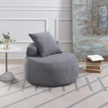 Light Gray Accent Barrel Chair with Pillow Z179758