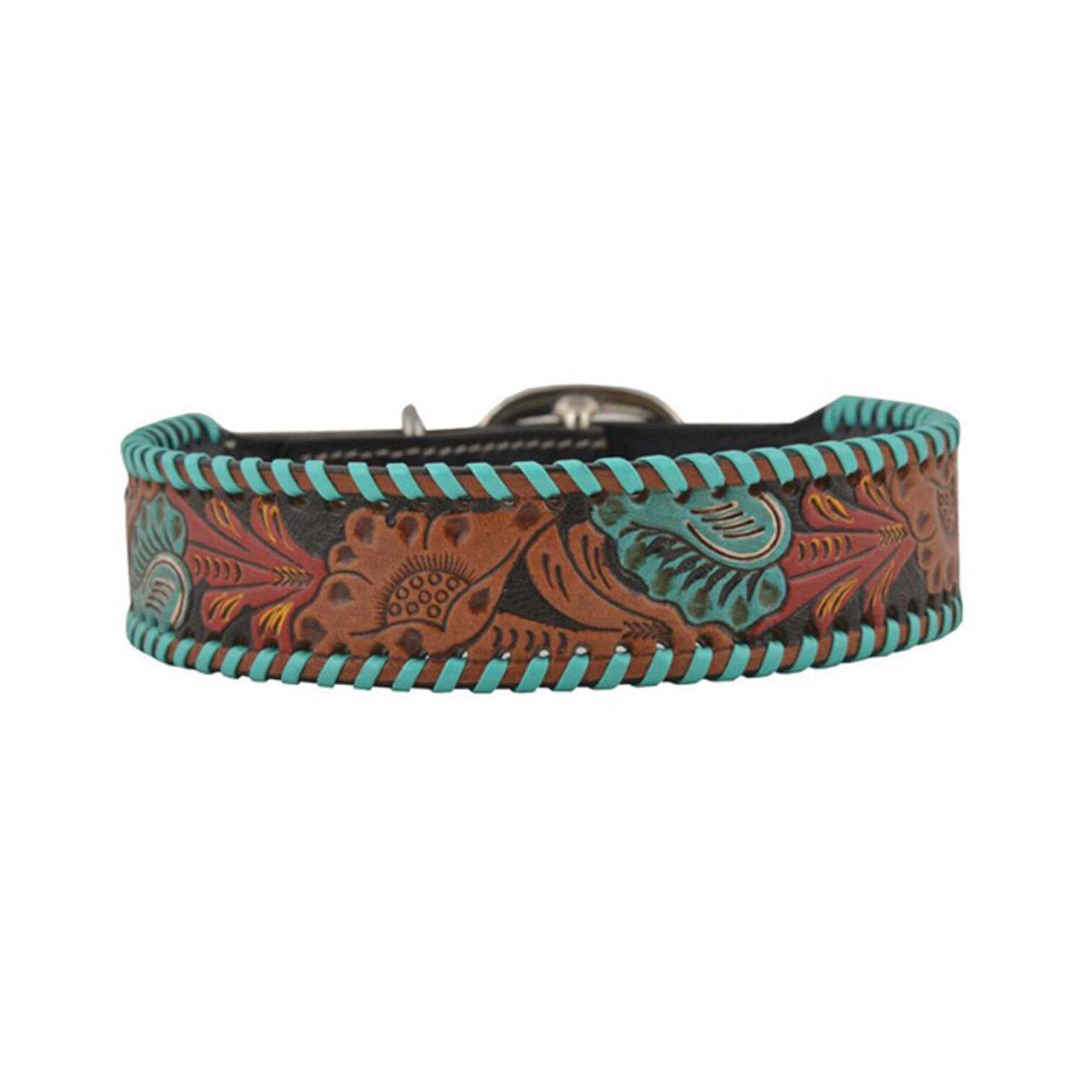 Tooled Leather Dog Collar P154031