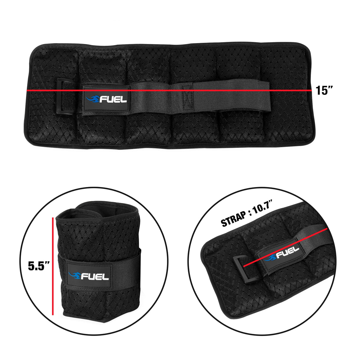 Adjustable Wrist Ankle Weights 10-Pound Pair K794