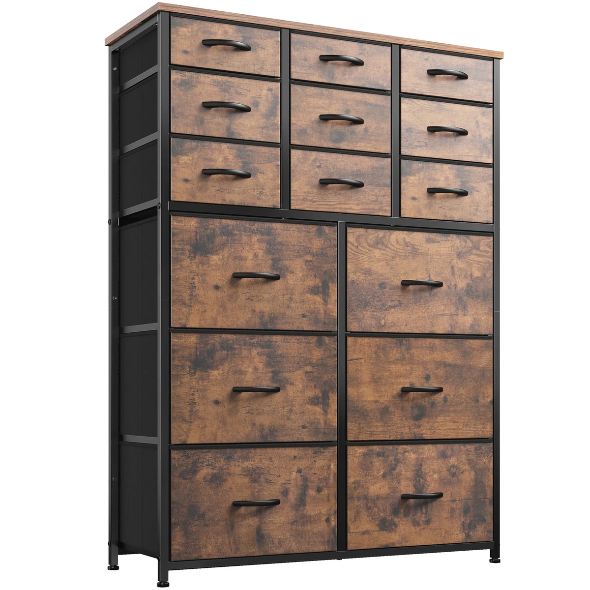 14 Drawer Charcoal Black Dresser Q304