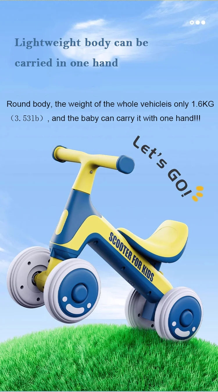 Blue 4 Wheels Toddler Balance Bike K67609