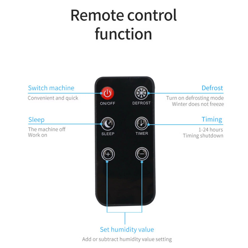 Mini Remote Control Dehumidifier 500ml Water Tank White T10325