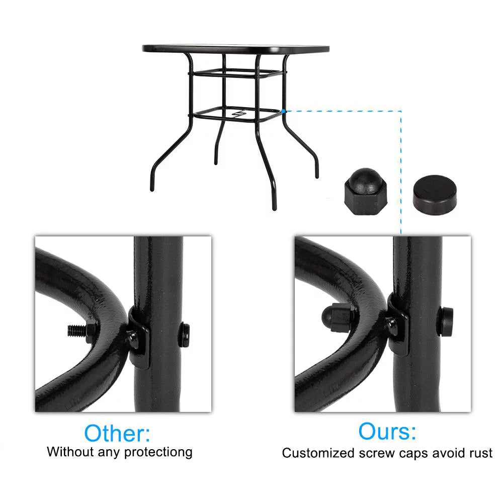 Round Glass Outdoor Dining Table D958988
