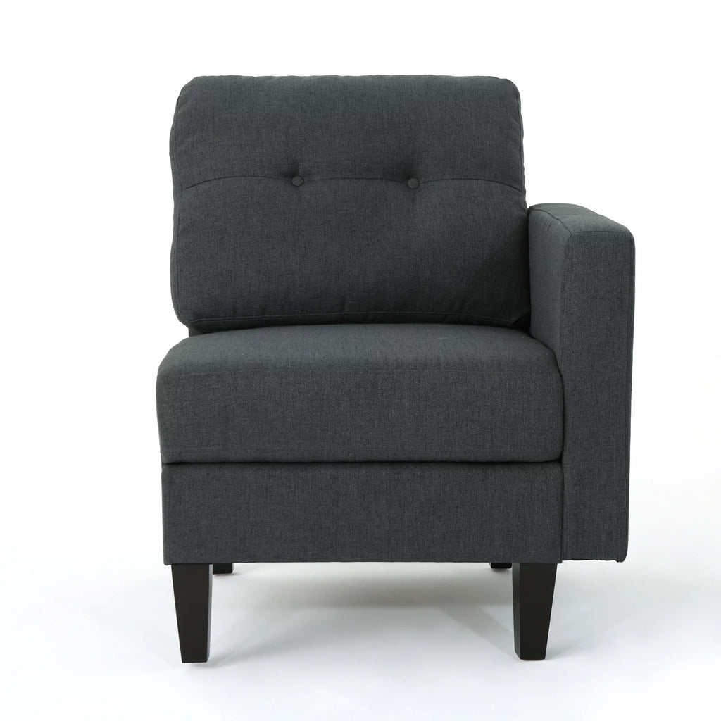 Dark Grey Fabric 7 Piece Sectional Sofa P360