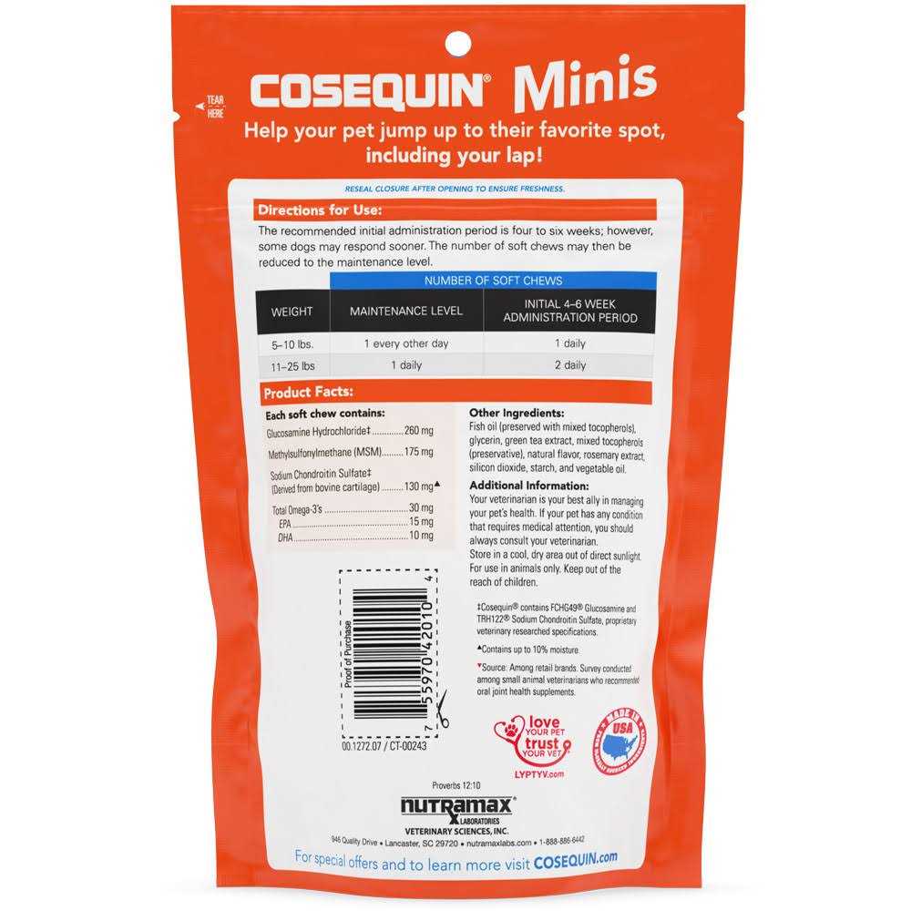 Maximum Strength Soft Chews with MSM Plus Omega-3s for Dogs M50623