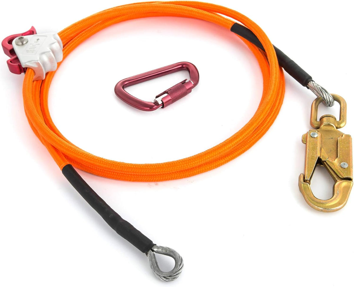 Steel Wire Core Flip Line Kit 1/2 X 10' with Carabiner and Swivel Snap Pack of 2 G213