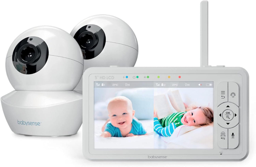 5 HD Split-Screen Baby Monitor with 2 Cameras R3689