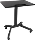Pneumatic Height Adjustable Laptop Desk 24 Inches Mobile Rolling Desk Q841