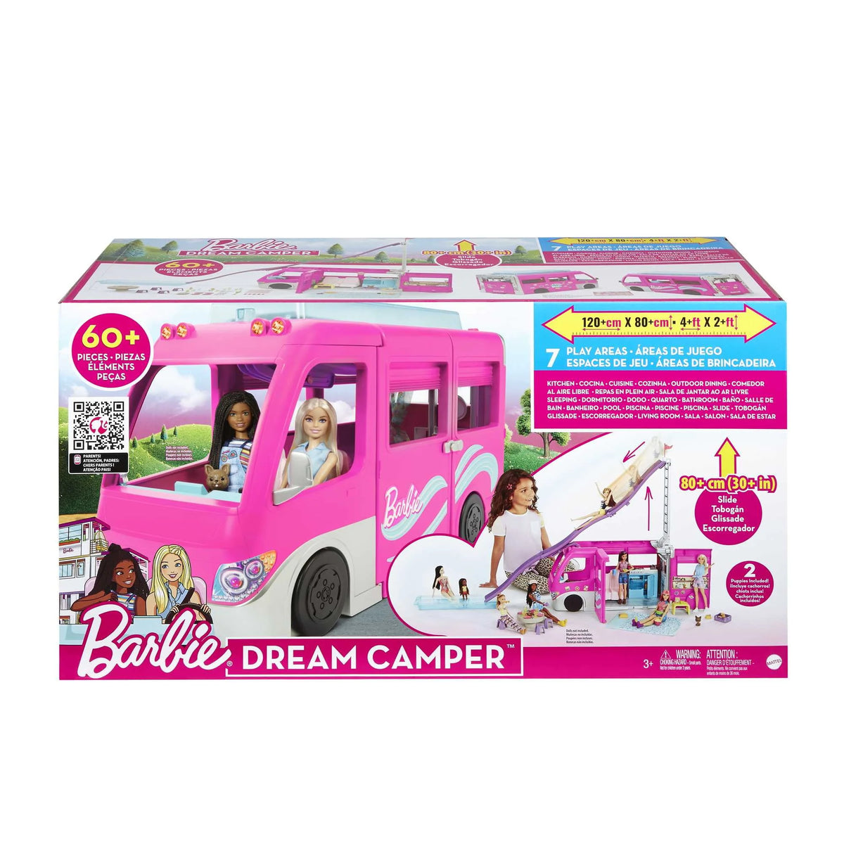 Barbie DreamCamper Vehicle Playset with 60 Accessories Y863