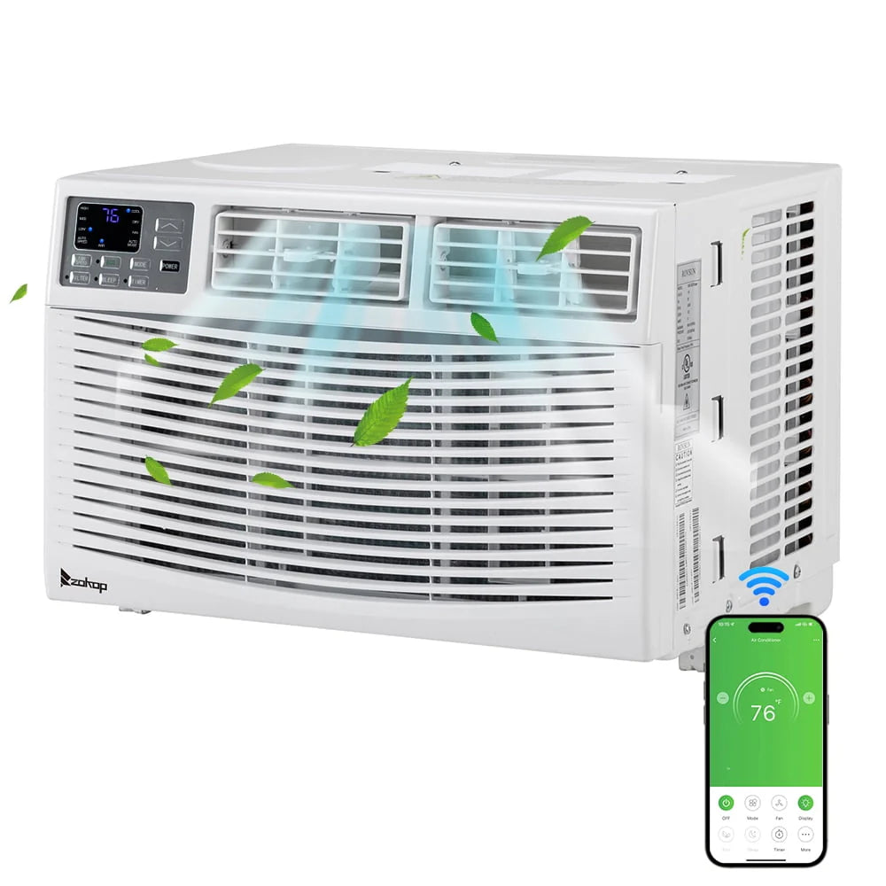 8000BTU 115V White Window Air Conditioner with Remote Control U41118