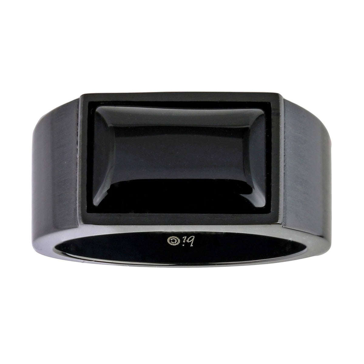 Black Ion Plated Stainless Steel Ring Q830