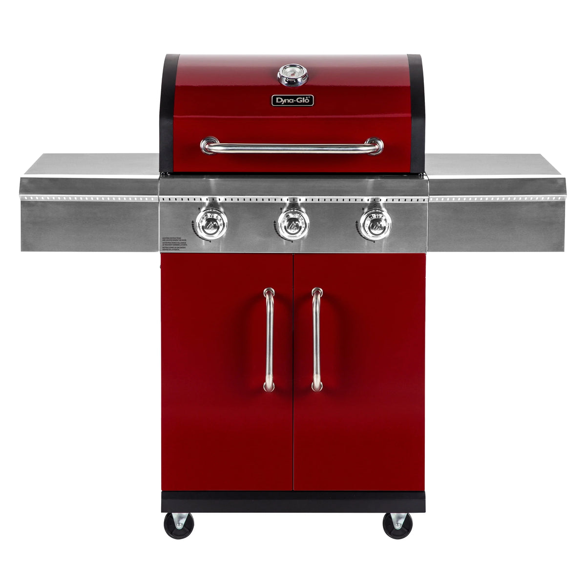 3 Burner Red Propane Gas Grill L27134