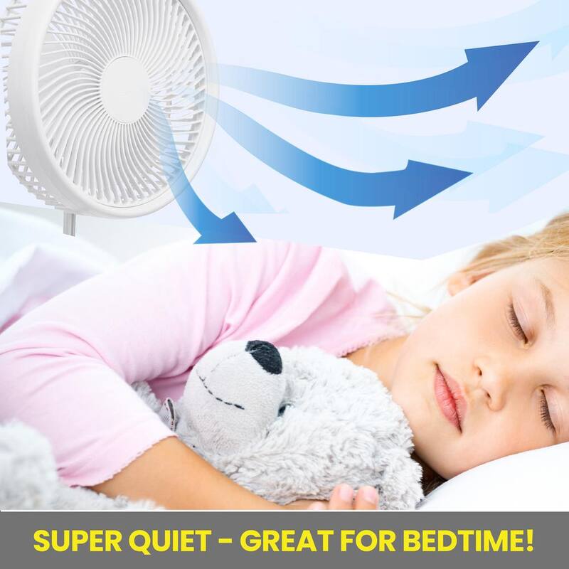 2-in-1 Adjustable Height Foldable Portable Fan U46486