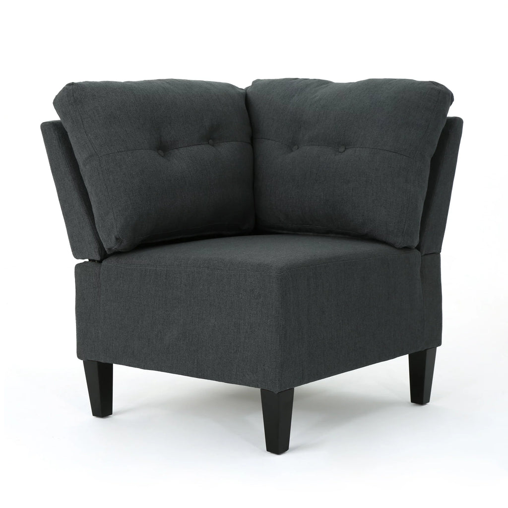 Dark Grey Fabric 7 Piece Sectional Sofa P360