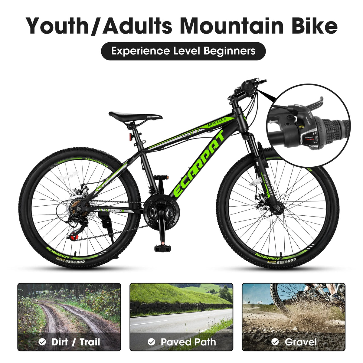 24 inch 21-Speed Aluminium Mountain Bike with Disc Brake H102