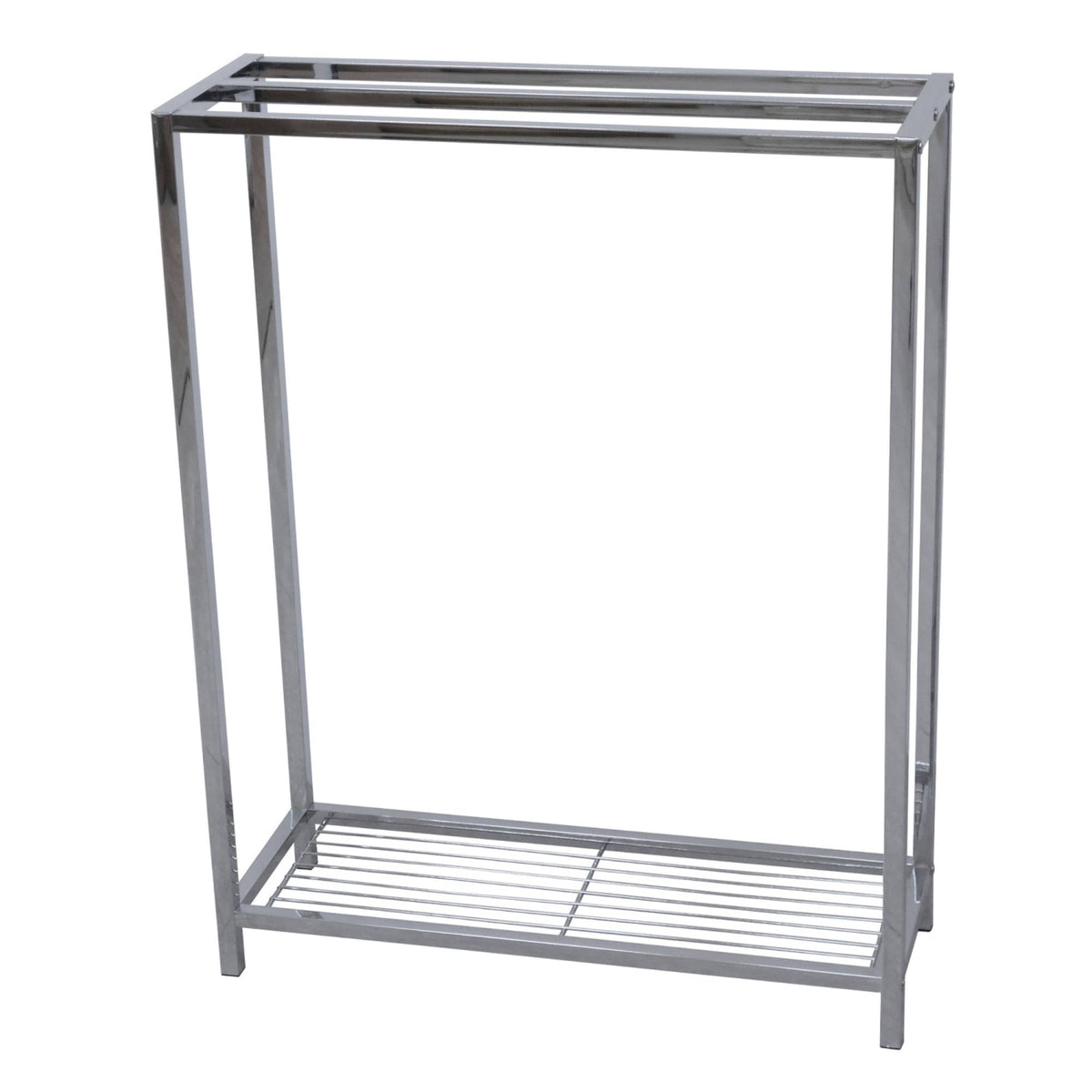 Freestanding Iron Towel Rack, Polished Chrome E6428