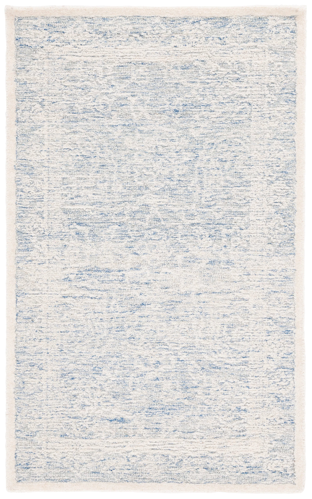 Blue Ivory Floral Area Rug 3' x 5' T874