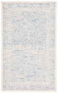 Blue Ivory Floral Area Rug 3' x 5' T874