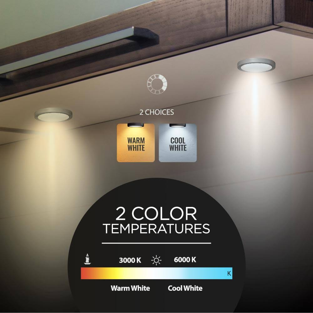 Dimmable Warm White LED Cabinet Lights Pack of 12 B26002