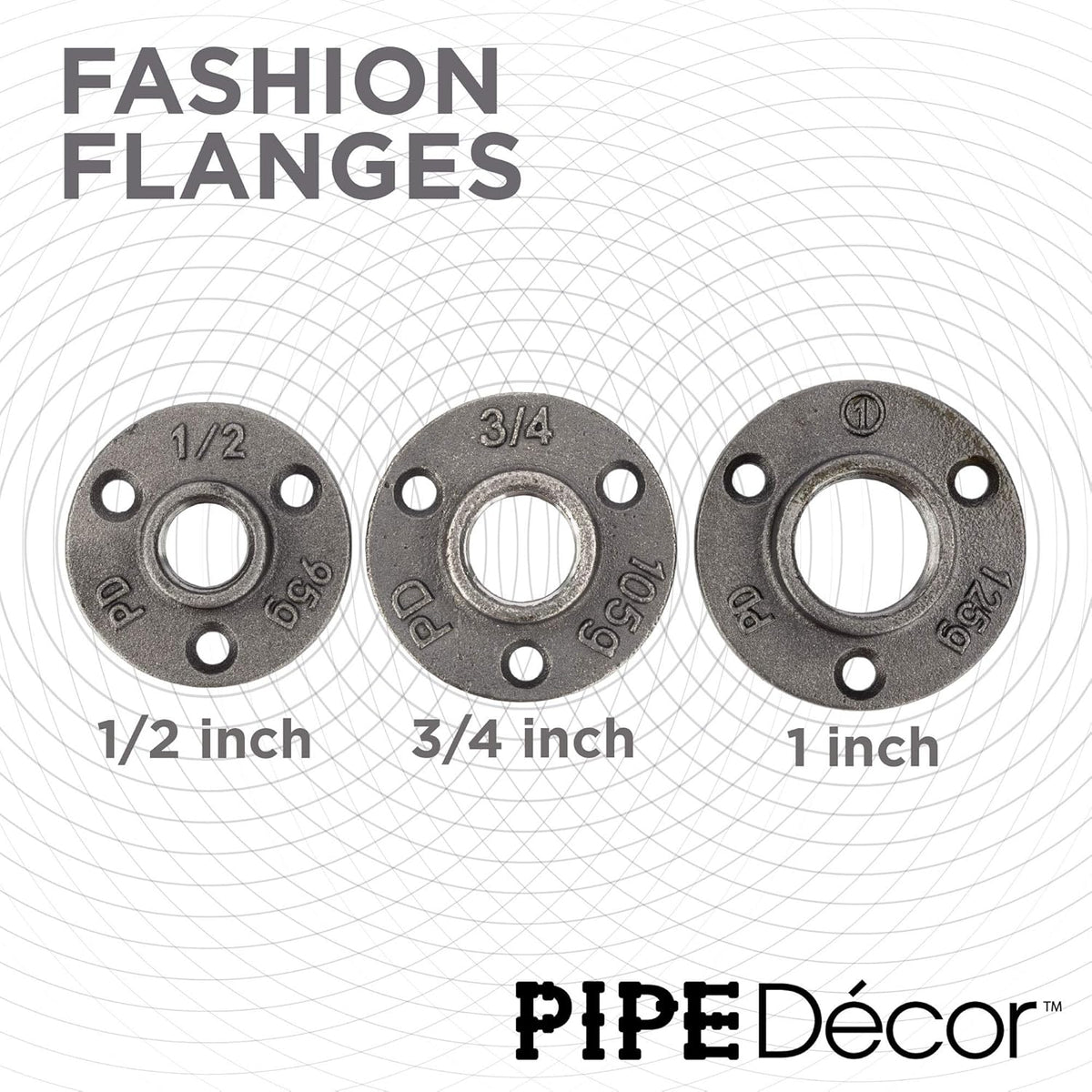 1/2 Black Malleable Cast Iron Floor Flange 10 Pack F591497