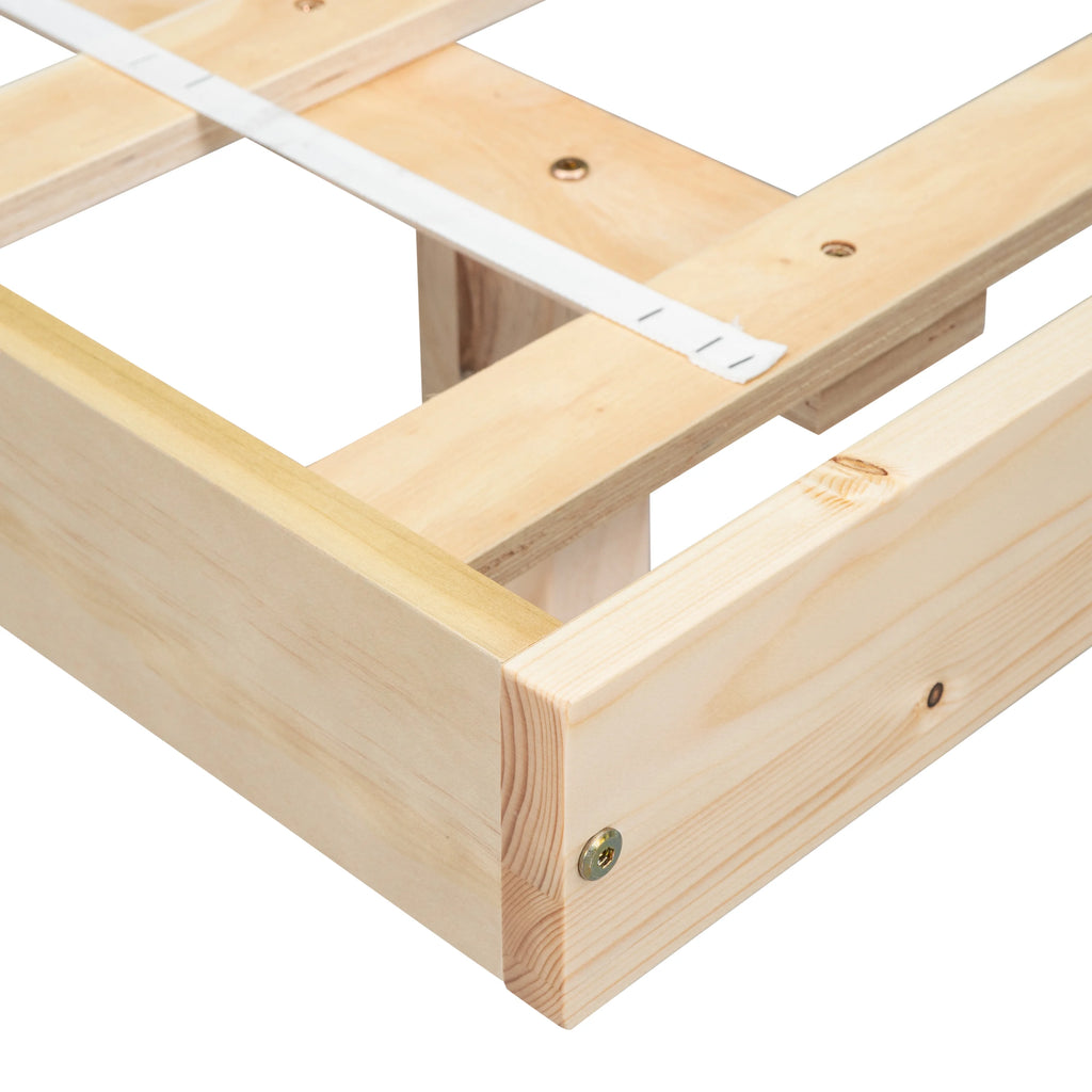 White Full Size Floating Bed Frame with LED Lights L9355