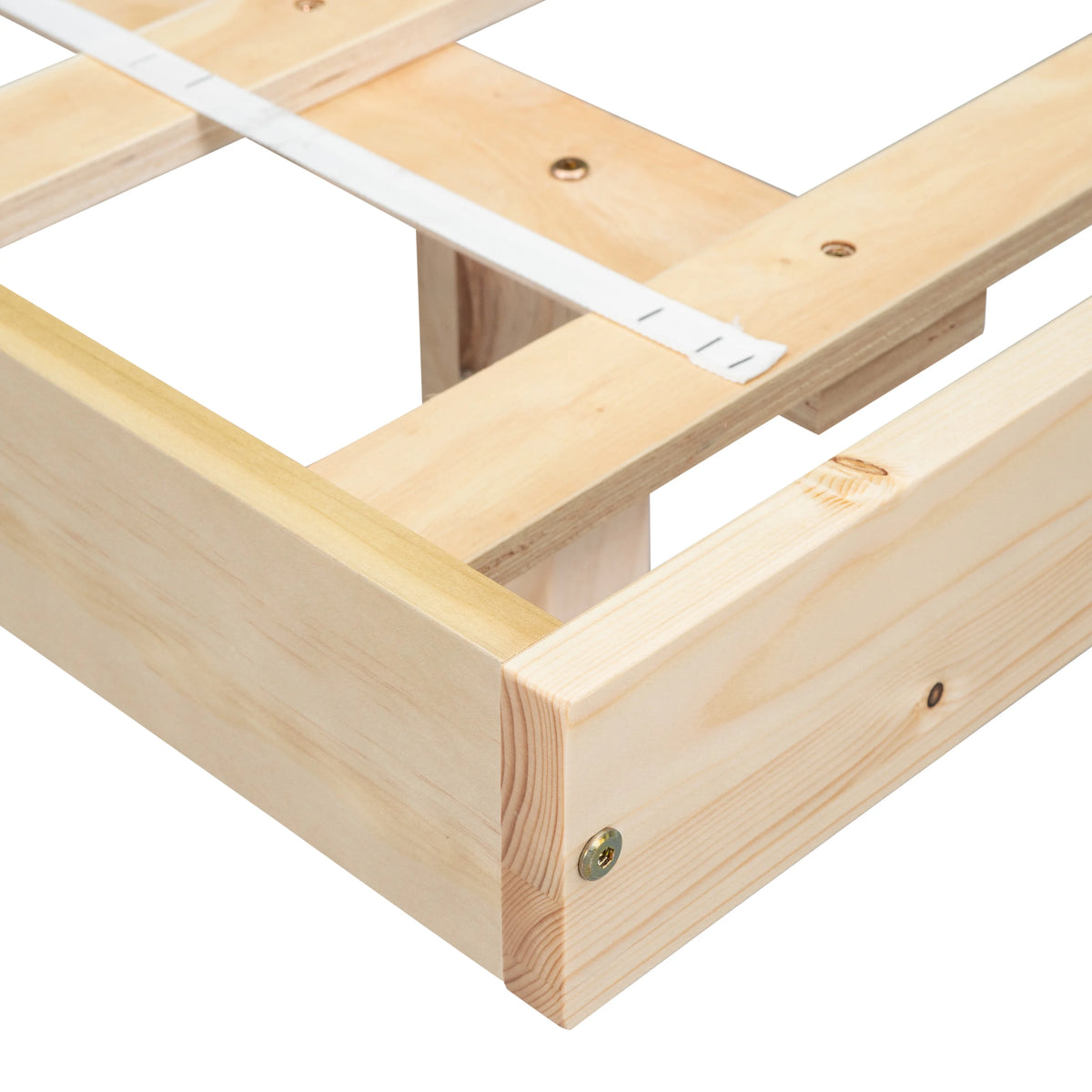 White Full Size Floating Bed Frame with LED Lights L9355