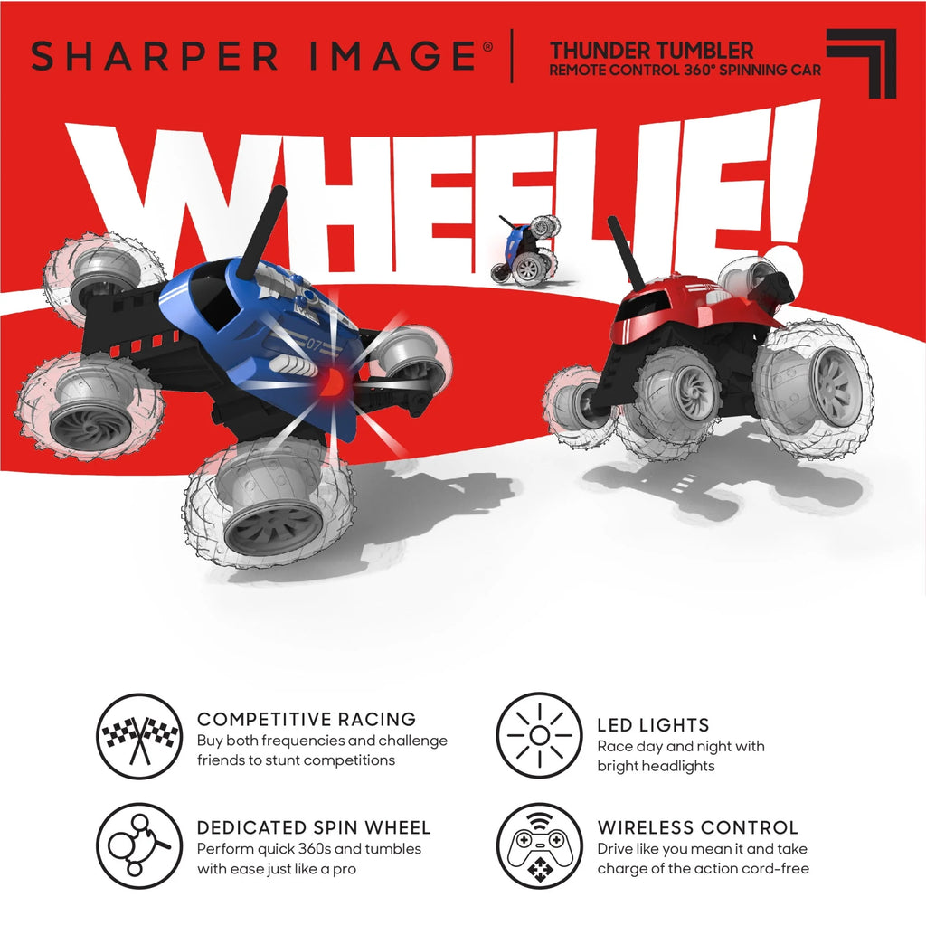 Red Remote Control 360 Spinning Car 2 pcs T536295