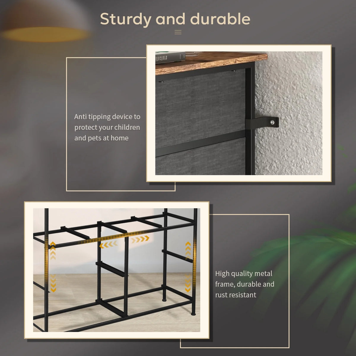 8 Drawer Fabric Storage Dresser D911