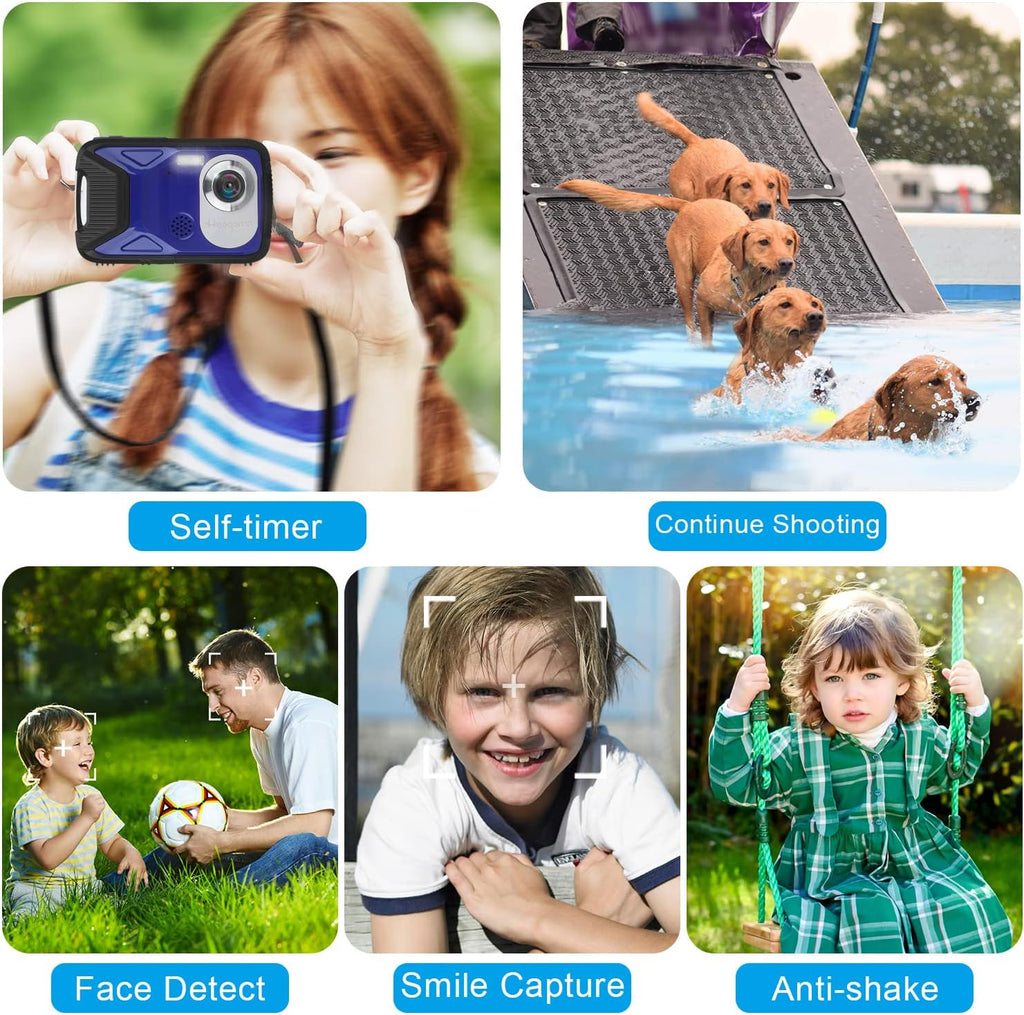Waterproof 1080P 21MP Digital Camera with 2.8 LCD Screen 8X Zoom D219130