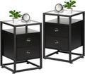 Brown Nightstand with Drawer and Shelf, Set of 2 Z619594