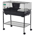 Small Animal Cage Rolling Rabbit Hutch with Detachable Stand H951548