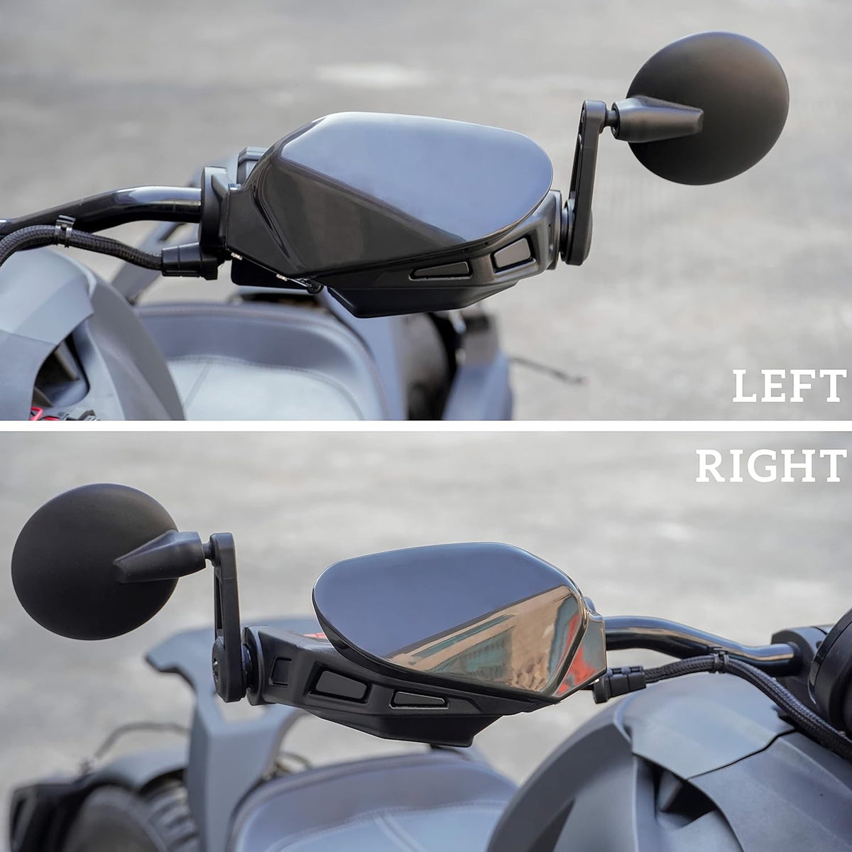 Black Plastic Handguards Wind Deflector Kit 2PCS R894036