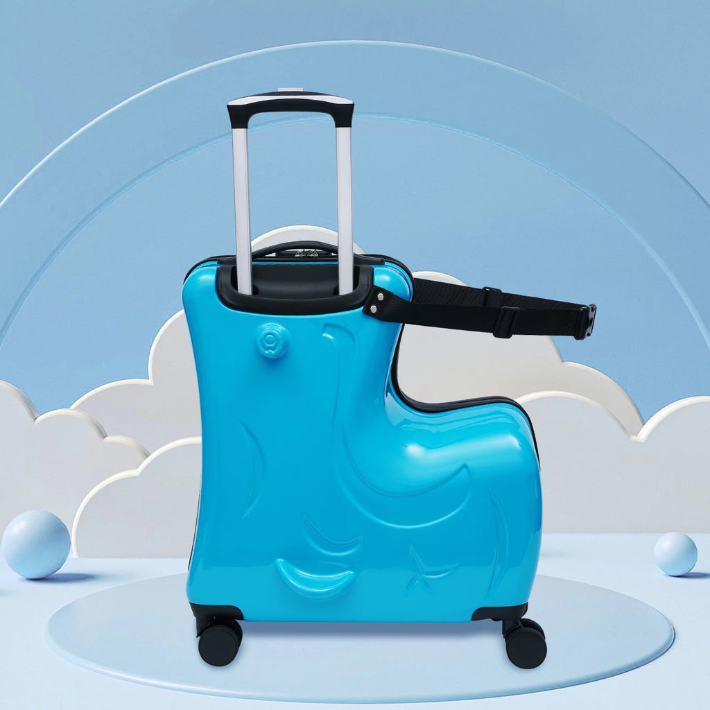 20" Kids Ride On Hard Luggage Suitcase Blue B324