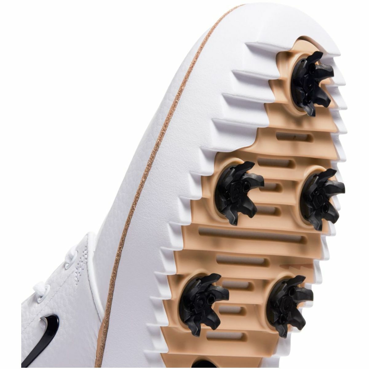 White Black Tan Gum Golf Shoes Z503